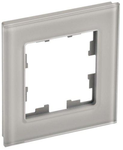 Рамка универсальная IEK Brite РУ-1-2-БрД 1-м. стекло дымчатое картинка